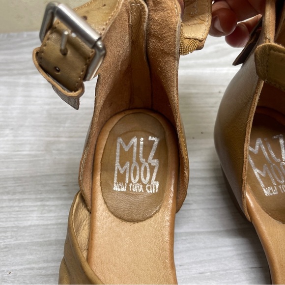 Miz Mooz Cassie Brown Tan Leather Strappy Buckle Sandal Women’s size EU 38 - Picture 6 of 15